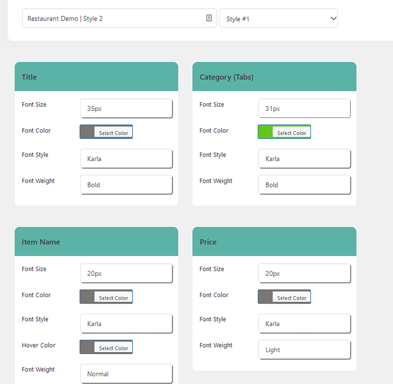 Price List Maker - Stylish Price List | WordPress Plugin